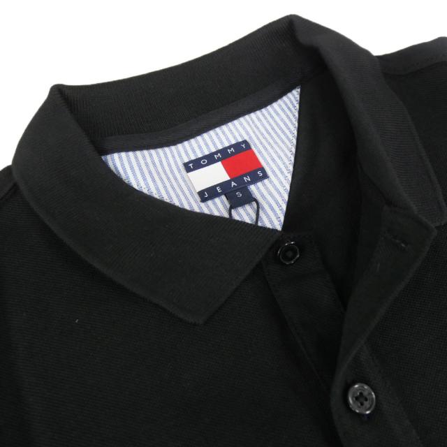 旧モデルセール！ TOMMY JEANS トミージーンズ トミーヒルフィガー ポロシャツ 半袖 メンズ 鹿の子 コットン 綿100％ DM21306 ブラック_5