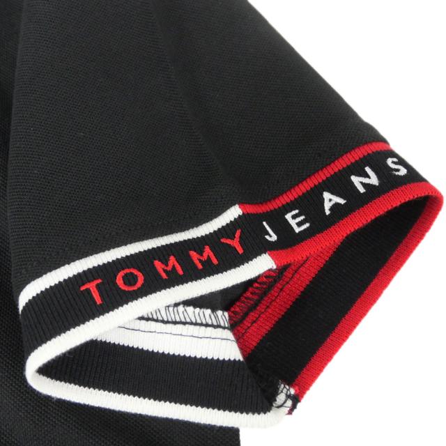 旧モデルセール！ TOMMY JEANS トミージーンズ トミーヒルフィガー ポロシャツ 半袖 メンズ 鹿の子 コットン 綿100％ DM21306 ブラック_7