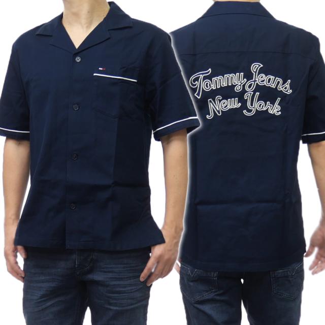 セールSS  JEANS トミージーンズ トミーヒルフィガー カジュアルシャツ メンズ コットン 綿100％ DM21117 ダークネイビー