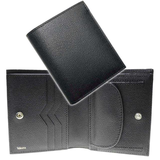 VALEXTRA ヴァレクストラ 財布 メンズ 二つ折り財布（小銭入れ付き） SGNL0006028LOCPS99 ブラック 定番人気商品