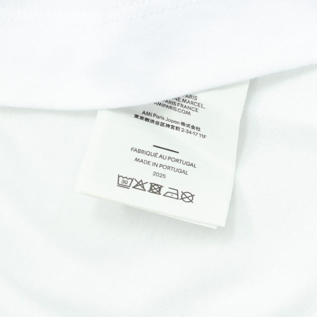 AMI PARIS アミパリス Tシャツ メンズ クルーネックロングTシャツ ロンT 長袖 トップス 綿100％ BFUTS235.724 ホワイト 2026春夏新作_9