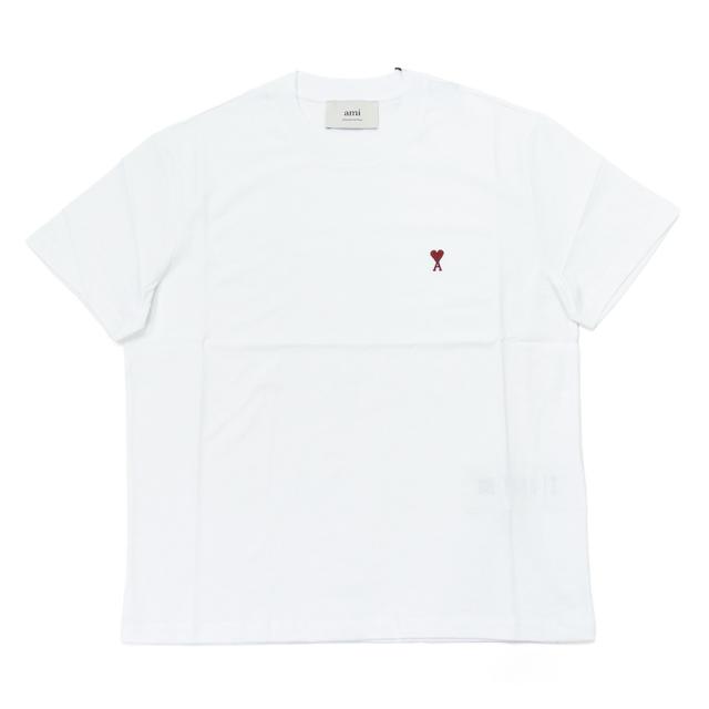 AMI PARIS アミパリス Tシャツ レディース トップス クルーネックTシャツ 半袖 綿100％ BFUTS035.724 ホワイト 定番人気商品_4