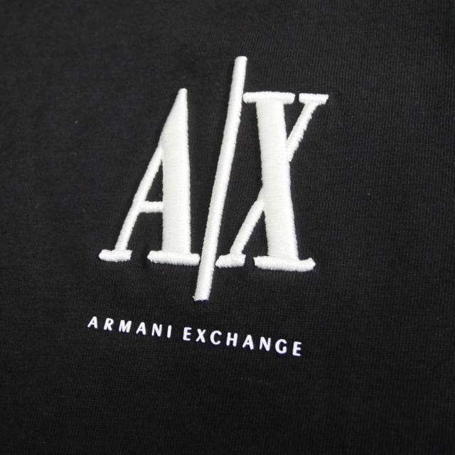 ARMANI EXCHANGE A/X アルマーニエクスチェンジ Tシャツ メンズ クルーネック ロングTシャツ ロンT 長袖 トップス 綿100％ XM000364 AF12308 ブラック 定番人気商品_6