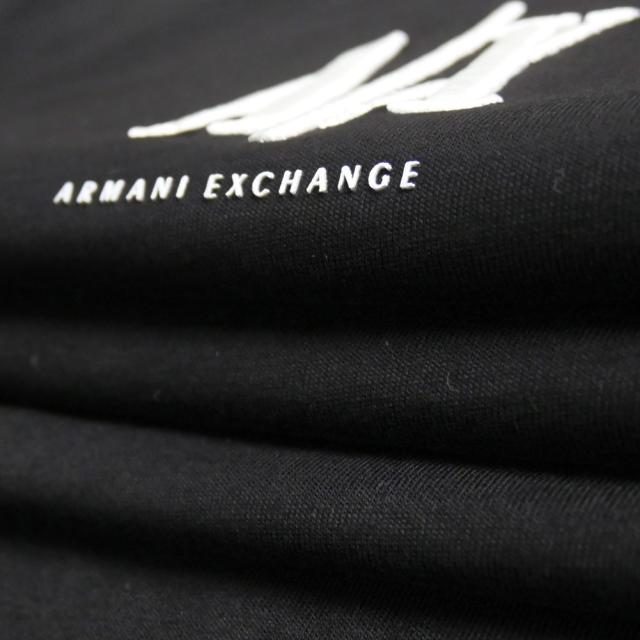 ARMANI EXCHANGE A/X アルマーニエクスチェンジ Tシャツ メンズ クルーネック ロングTシャツ ロンT 長袖 トップス 綿100％ XM000364 AF12308 ブラック 定番人気商品_8