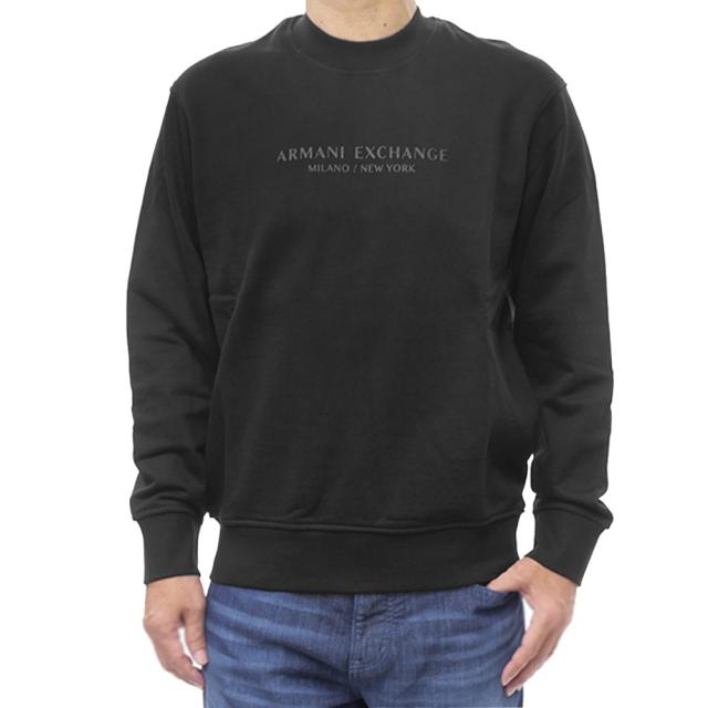 ARMANI EXCHANGE A/X アルマーニエクスチェンジ トレーナー メンズ 長袖 綿100％ XM001284 AF20934 ブラック 定番人気商品