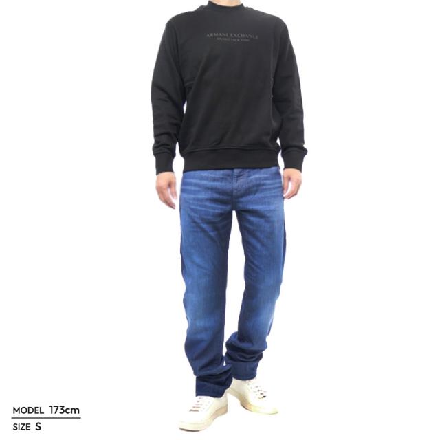 ARMANI EXCHANGE A/X アルマーニエクスチェンジ トレーナー メンズ 長袖 綿100％ XM001284 AF20934 ブラック 定番人気商品_1