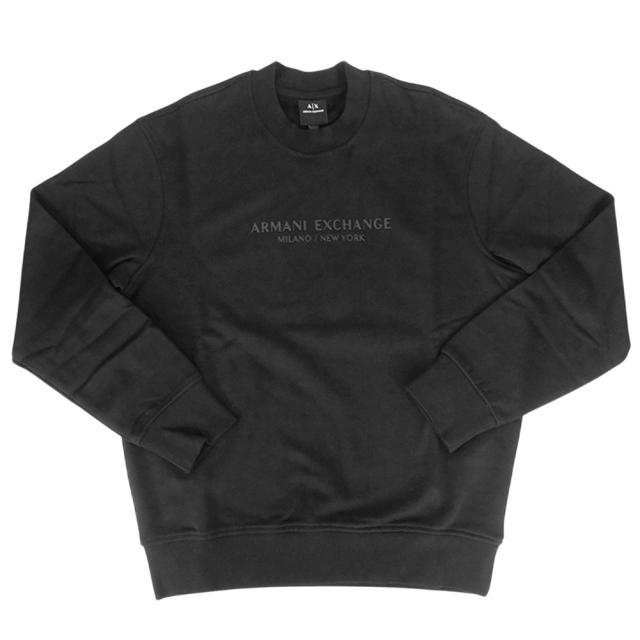 ARMANI EXCHANGE A/X アルマーニエクスチェンジ トレーナー メンズ 長袖 綿100％ XM001284 AF20934 ブラック 定番人気商品_4