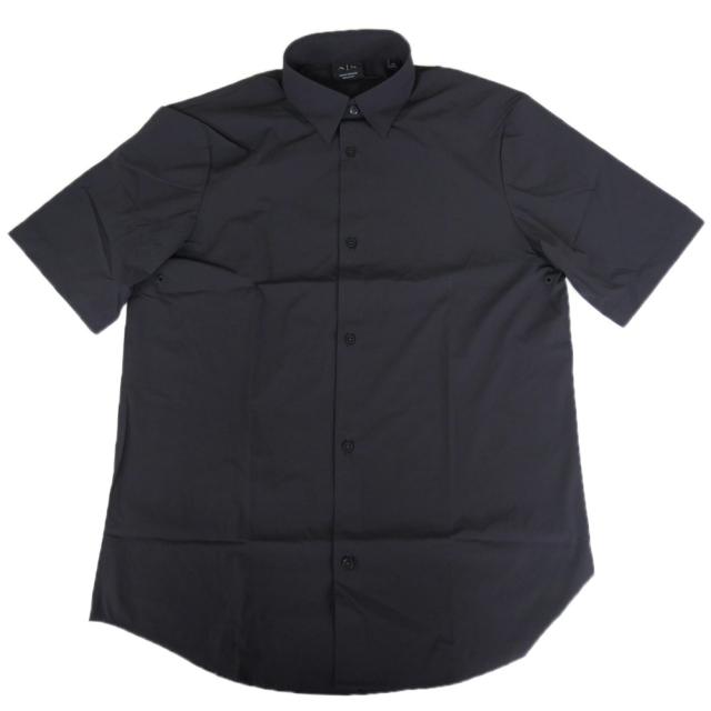ARMANI EXCHANGE A/X アルマーニエクスチェンジ メンズ ドレスシャツ 半袖 XM001566 AF19193 ブラック 2026春夏新作_4