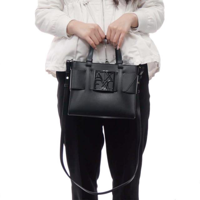 ARMANI EXCHANGE A/X アルマーニエクスチェンジ バッグ レディース ハンドバッグ 942690 0A874 ブラック 定番人気商品_1