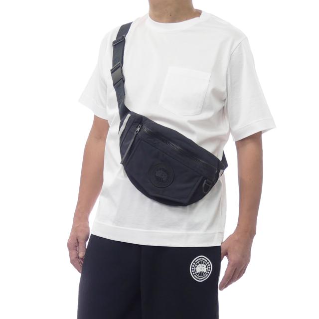 メンズ CANADA GOOSE ボディバッグ ホワイト/ブラック