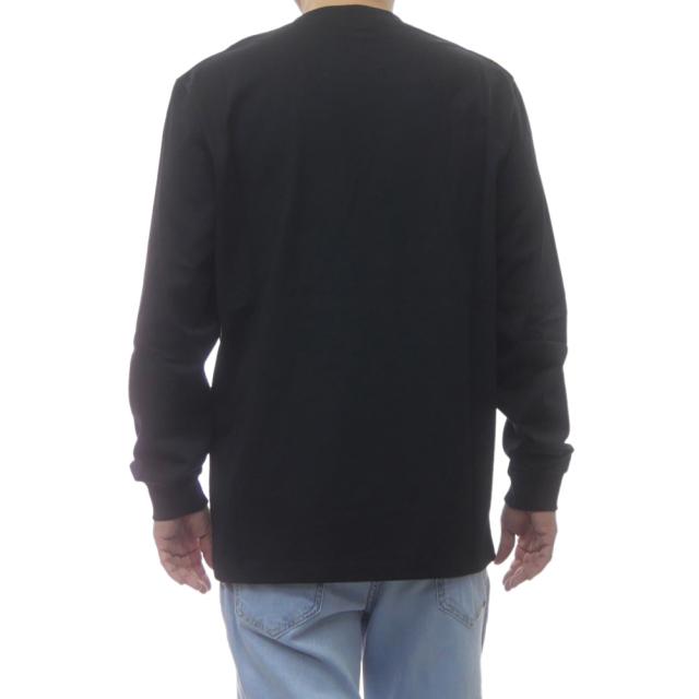 CELINE セリーヌ Tシャツ メンズ クルーネック ロングTシャツ ロンT 長袖 綿100％ RV0HX1242 ブラック 2026春夏新作_3