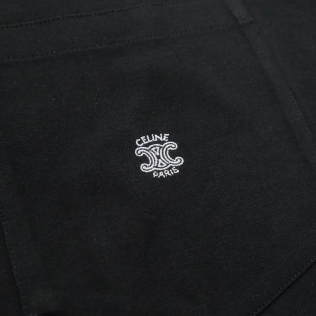 CELINE セリーヌ Tシャツ メンズ クルーネック ロングTシャツ ロンT 長袖 綿100％ RV0HX1242 ブラック 2026春夏新作_6
