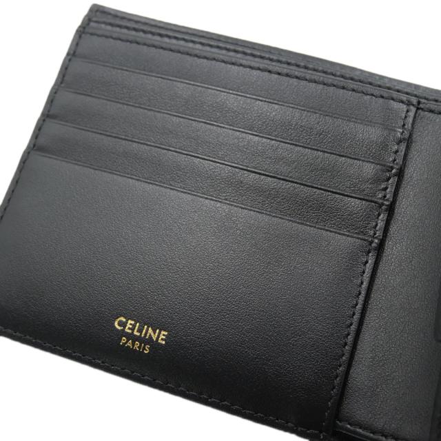 CELINE セリーヌ 財布 メンズ 二つ折り財布 小銭入れ付き10C872BQB ブラック 2026春夏新作_4