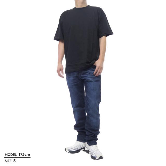 DIESEL ディーゼル Tシャツ メンズ クルーネックTシャツ 半袖 トップス 綿100％ A22509 0QIAM / T-BOXT-V15 ブラック 2026春夏新作_1