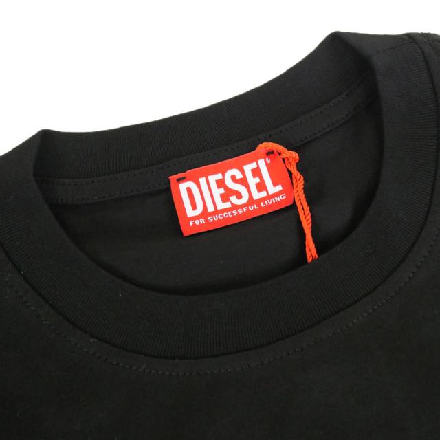 DIESEL ディーゼル Tシャツ メンズ クルーネックTシャツ 半袖 トップス 綿100％ A22509 0QIAM / T-BOXT-V15 ブラック 2026春夏新作_5