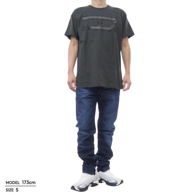 DIESEL ディーゼル Tシャツ メンズ クルーネックTシャツ 半袖 トップス 綿100％ A21027 0DMBJ / T-NORM-V11 ブラウン 2026春夏新作_1