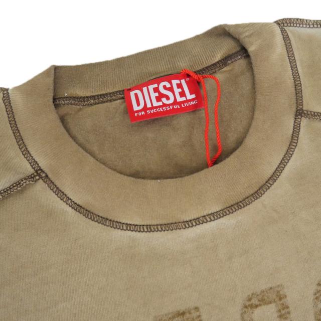 DIESEL ディーゼル Tシャツ メンズ クルーネックTシャツ 半袖 綿100％ A20226 0QMBT / T-LOOK ライトキャラメル 2026春夏新作_5