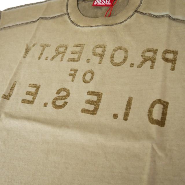 DIESEL ディーゼル Tシャツ メンズ クルーネックTシャツ 半袖 綿100％ A20226 0QMBT / T-LOOK ライトキャラメル 2026春夏新作_6