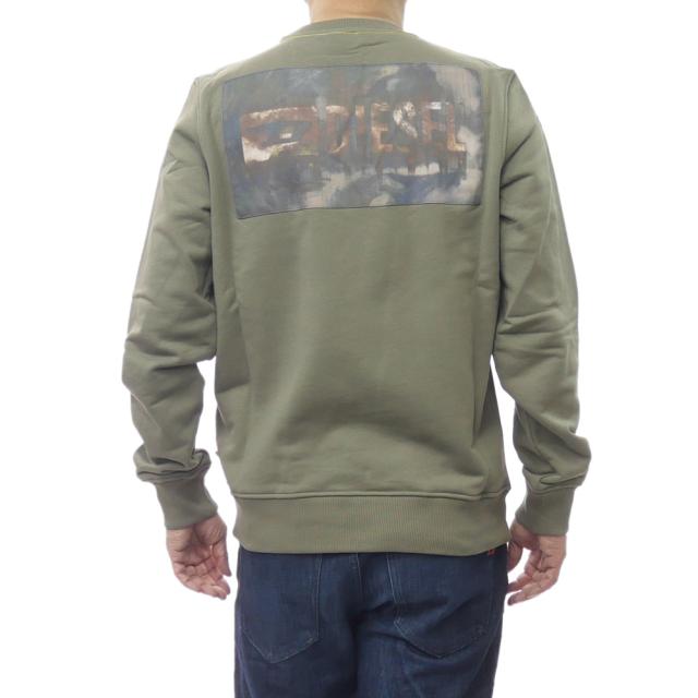 DIESEL ディーゼル トレーナー メンズ 長袖 綿100％ A19986 0EGEN / S-GINN-V1 カーキ 2026春夏新作_3