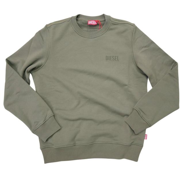 DIESEL ディーゼル トレーナー メンズ 長袖 綿100％ A19986 0EGEN / S-GINN-V1 カーキ 2026春夏新作_4