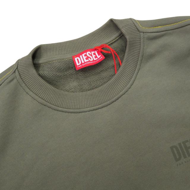 DIESEL ディーゼル トレーナー メンズ 長袖 綿100％ A19986 0EGEN / S-GINN-V1 カーキ 2026春夏新作_5