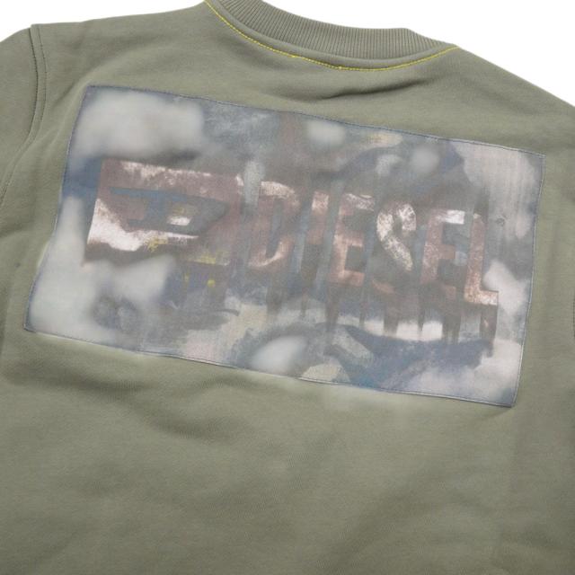 DIESEL ディーゼル トレーナー メンズ 長袖 綿100％ A19986 0EGEN / S-GINN-V1 カーキ 2026春夏新作_8