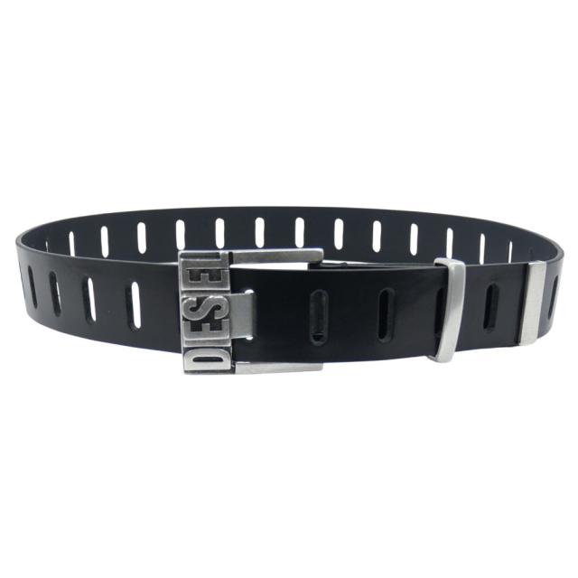 DIESEL ディーゼル ベルト メンズ レザーベルト X10594 PR227 / B-SHIFT METAL LOOP ブラック 2026春夏新作_1