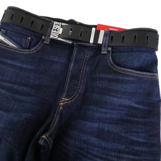 DIESEL ディーゼル ベルト メンズ レザーベルト X10594 PR227 / B-SHIFT METAL LOOP ブラック 2026春夏新作_2