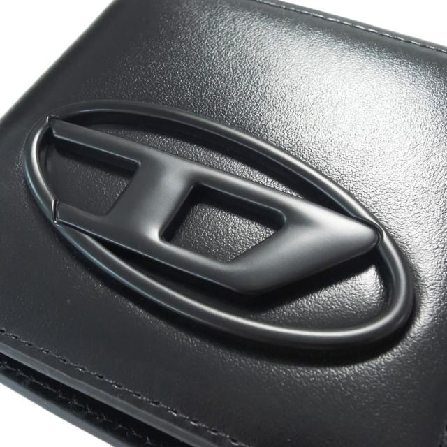 DIESEL ディーゼル メンズ二つ折り財布（小銭入れ付き） X10123 PR818 / HOLI-D BI-FOLD COIN S 3D ブラック 定番人気商品_4