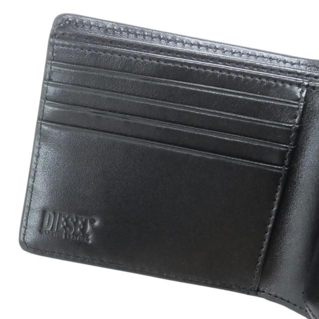 DIESEL ディーゼル メンズ二つ折り財布（小銭入れ付き） X10123 PR818 / HOLI-D BI-FOLD COIN S 3D ブラック 定番人気商品_5