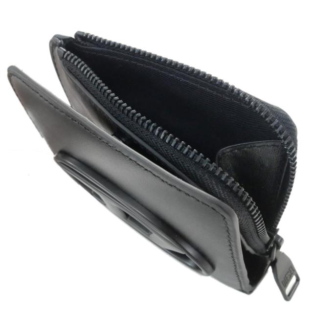 DIESEL ディーゼル メンズ二つ折り財布（小銭入れ付き） X10398 PR818 / HOLI-D BI-FOLD ZIP ブラック 定番人気商品_5