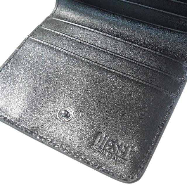 DIESEL ディーゼル メンズ二つ折り財布（小銭入れ付き） X10398 PR818 / HOLI-D BI-FOLD ZIP ブラック 定番人気商品_6