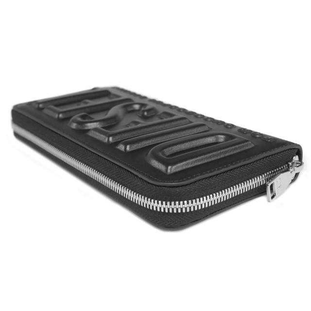 DIESEL ディーゼル メンズラウンドファスナー長財布（小銭入れ付き） X10006 PR818 / DSL 3D-CONTINENTAL ブラック 定番人気商品_1