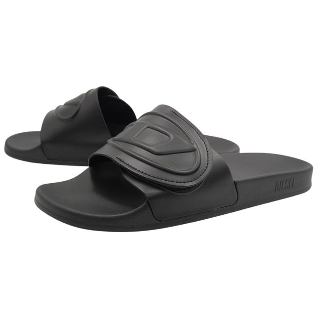 DIESEL ディーゼル サンダル メンズ シャワーサンダル Y03913 PR525 / SA-BLOOP STRAP ブラック 2026春夏新作