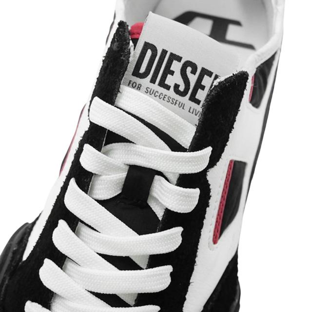 DIESEL ディーゼル スニーカー メンズ ローカット シューズ 靴 Y03644 P8404 / S-PAGODHA LOW ブラック×ホワイト 定番人気商品