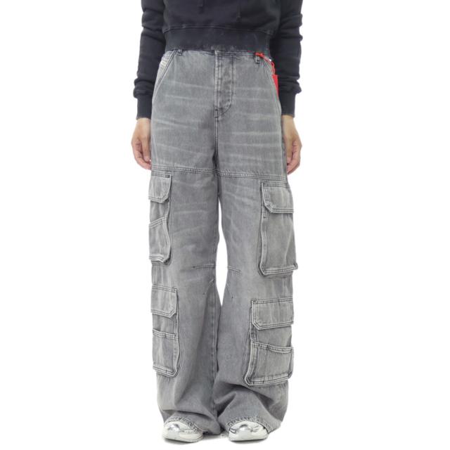 DIESEL ディーゼル パンツ レディース ジーンズ デニム A13316 0DCBE / D-SIRE-CARGO-D L.32 グレー