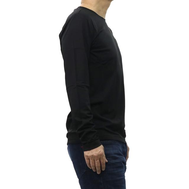 EMPORIO ARMANI エンポリオアルマーニ EA7 Tシャツ メンズ クルーネックロングTシャツ ロンT 長袖 8NPT17 PJRGZ ブラック 定番人気商品_2