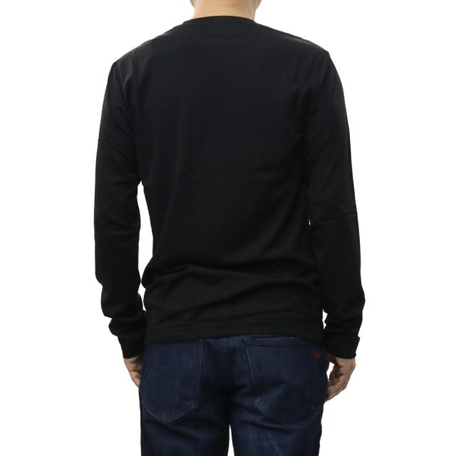 EMPORIO ARMANI エンポリオアルマーニ EA7 Tシャツ メンズ クルーネックロングTシャツ ロンT 長袖 8NPT17 PJRGZ ブラック 定番人気商品_3