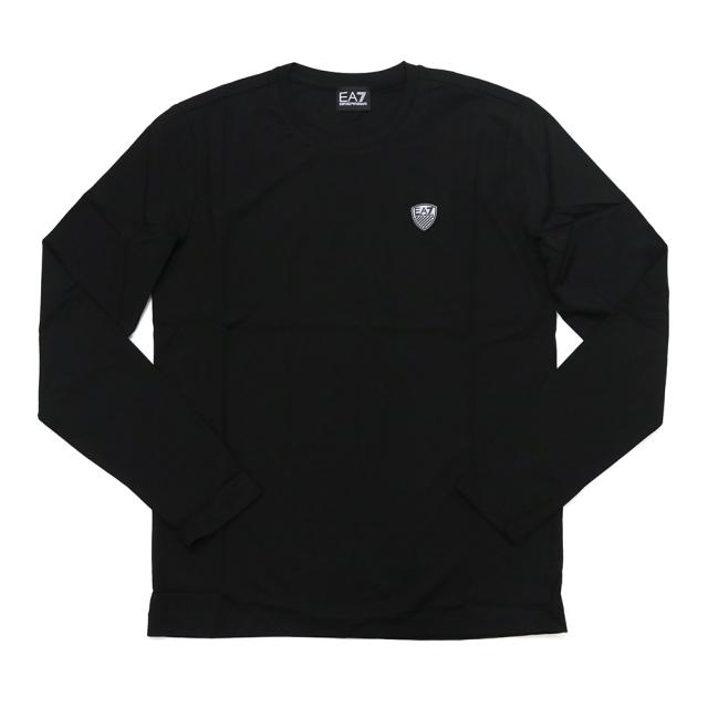 EMPORIO ARMANI エンポリオアルマーニ EA7 Tシャツ メンズ クルーネックロングTシャツ ロンT 長袖 8NPT17 PJRGZ ブラック 定番人気商品_4