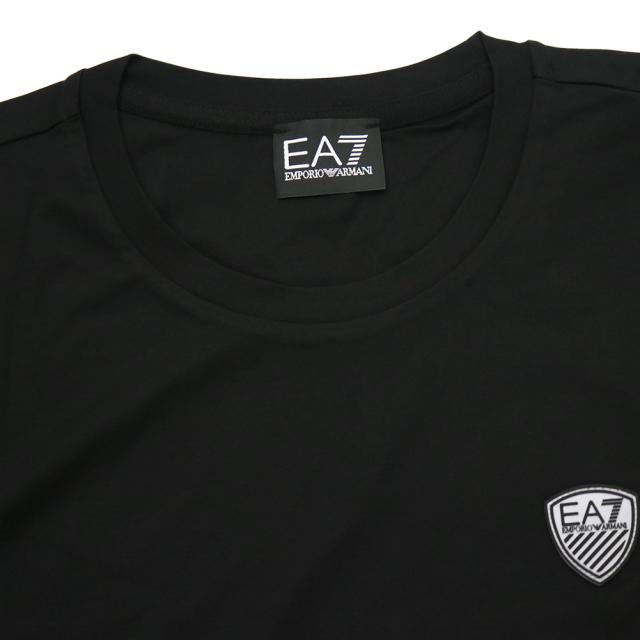 EMPORIO ARMANI エンポリオアルマーニ EA7 Tシャツ メンズ クルーネックロングTシャツ ロンT 長袖 8NPT17 PJRGZ ブラック 定番人気商品_5