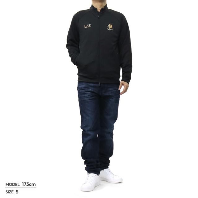 EMPORIO ARMANI エンポリオアルマーニ EA7 スウェット メンズ ジップアップスウェット 長袖 7M002297 AF21420 ブラック 2026春夏新作_1