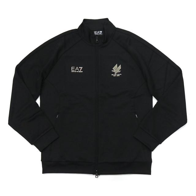 EMPORIO ARMANI エンポリオアルマーニ EA7 スウェット メンズ ジップアップスウェット 長袖 7M002297 AF21420 ブラック 2026春夏新作_4