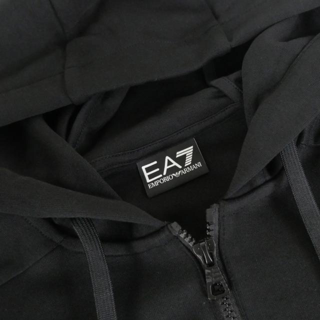 EMPORIO ARMANI エンポリオアルマーニ EA7 パーカー メンズ ジップアップパーカー 長袖 7M001496 AF12660 ブラック 2026春夏新作_5