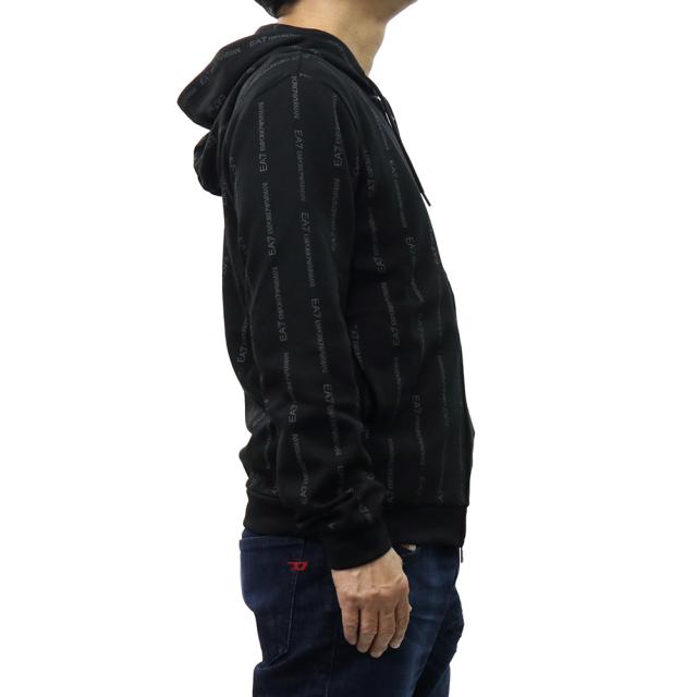 EMPORIO ARMANI エンポリオアルマーニ EA7 パーカー メンズ ジップアップパーカー 長袖 7M001392 AF12660 ブラック 2026春夏新作_2