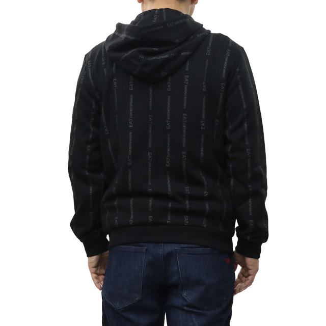 EMPORIO ARMANI エンポリオアルマーニ EA7 パーカー メンズ ジップアップパーカー 長袖 7M001392 AF12660 ブラック 2026春夏新作_3