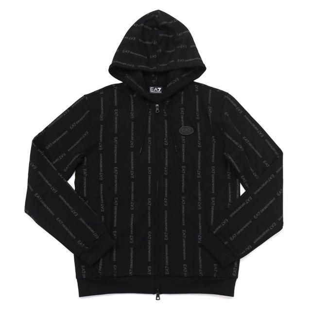 EMPORIO ARMANI エンポリオアルマーニ EA7 パーカー メンズ ジップアップパーカー 長袖 7M001392 AF12660 ブラック 2026春夏新作_4
