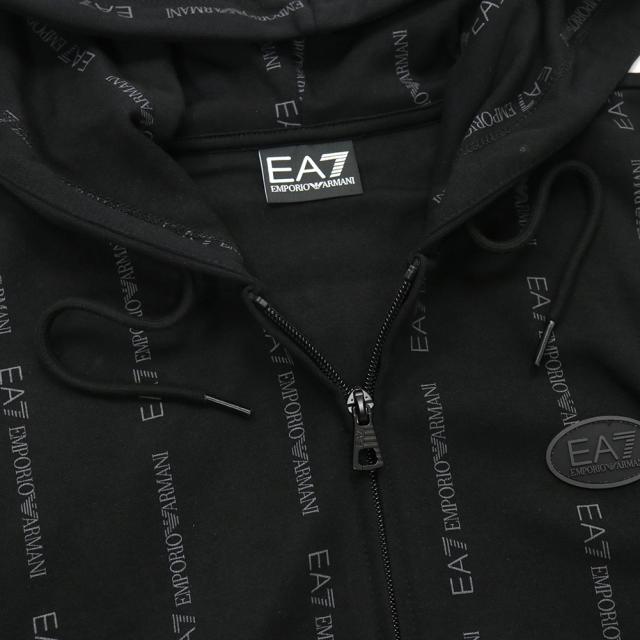 EMPORIO ARMANI エンポリオアルマーニ EA7 パーカー メンズ ジップアップパーカー 長袖 7M001392 AF12660 ブラック 2026春夏新作_5