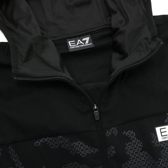 EMPORIO ARMANI エンポリオアルマーニ EA7 パーカー メンズ ジップアップパーカー 長袖 7M001625 AF13534 ブラック 2026春夏新作_5