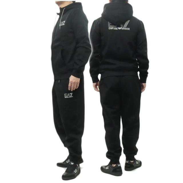 EMPORIO ARMANI エンポリオアルマーニ EA7 セットアップ メンズ 長袖 7M001326 AF10377 ブラック 2026春夏新作
