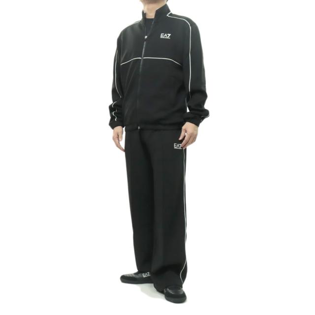 EMPORIO ARMANI エンポリオアルマーニ EA7 セットアップ メンズ 長袖 7M001526 AF21491 ブラック 2026春夏新作